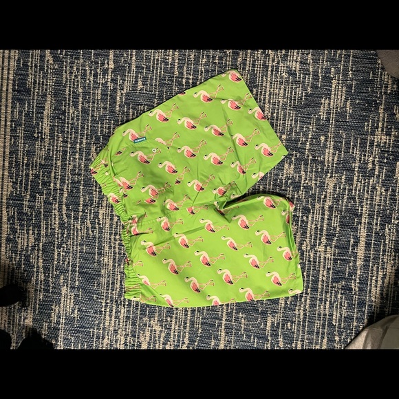 Bonobos swim suit, green with flamingos size M - Picture 2 of 3